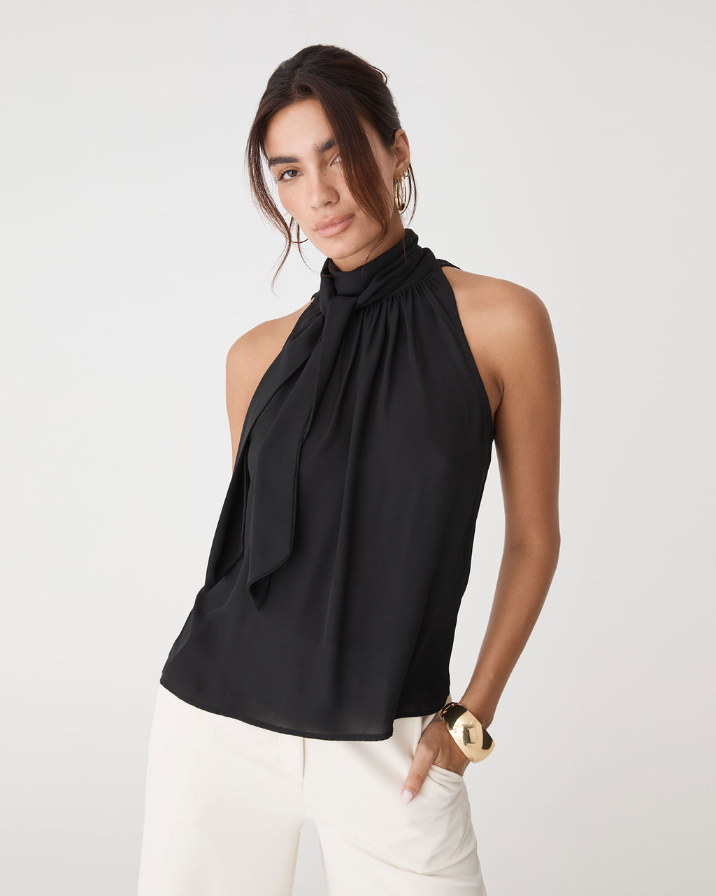 Shelby Draped Sleeveless Top