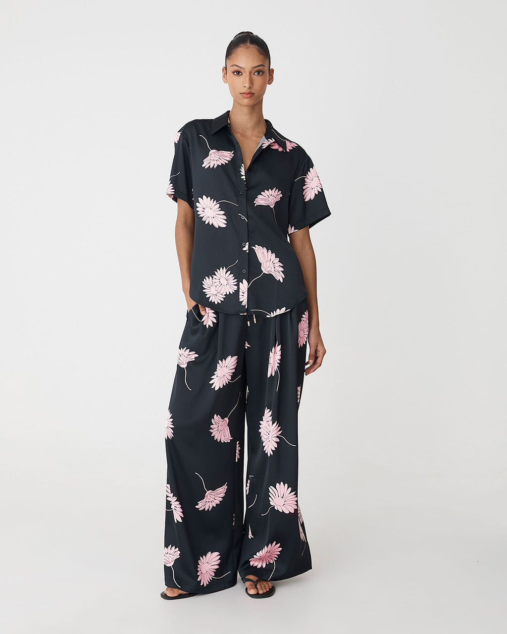 Felicia Floral Satin Shirt