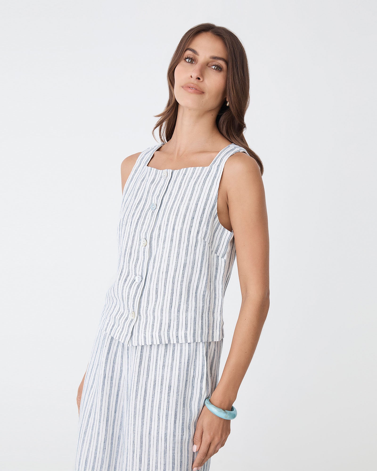 Milos Button Through Shell Top