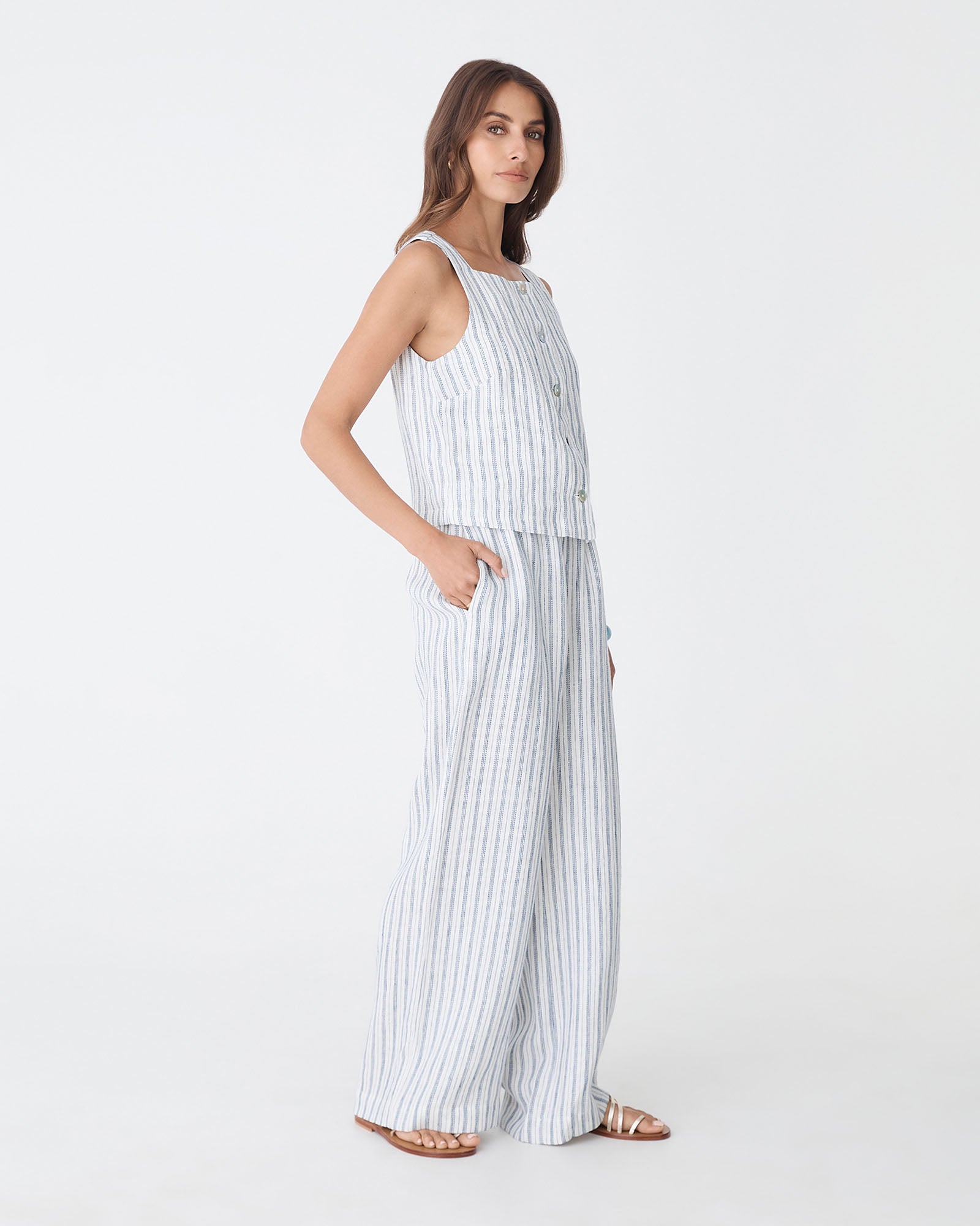 Milos Button Through Shell Top