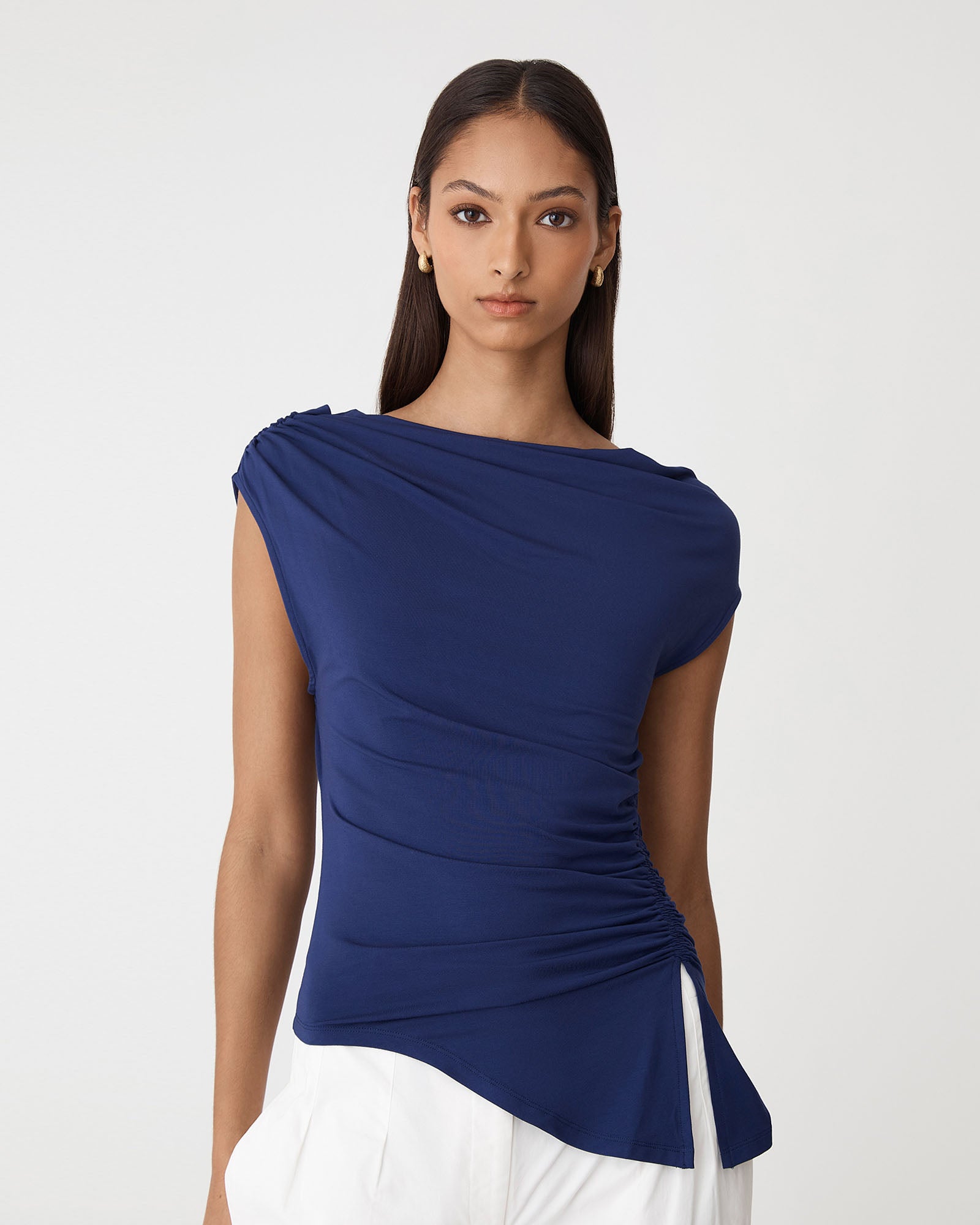 Keeley Bamboo Split Hem Top