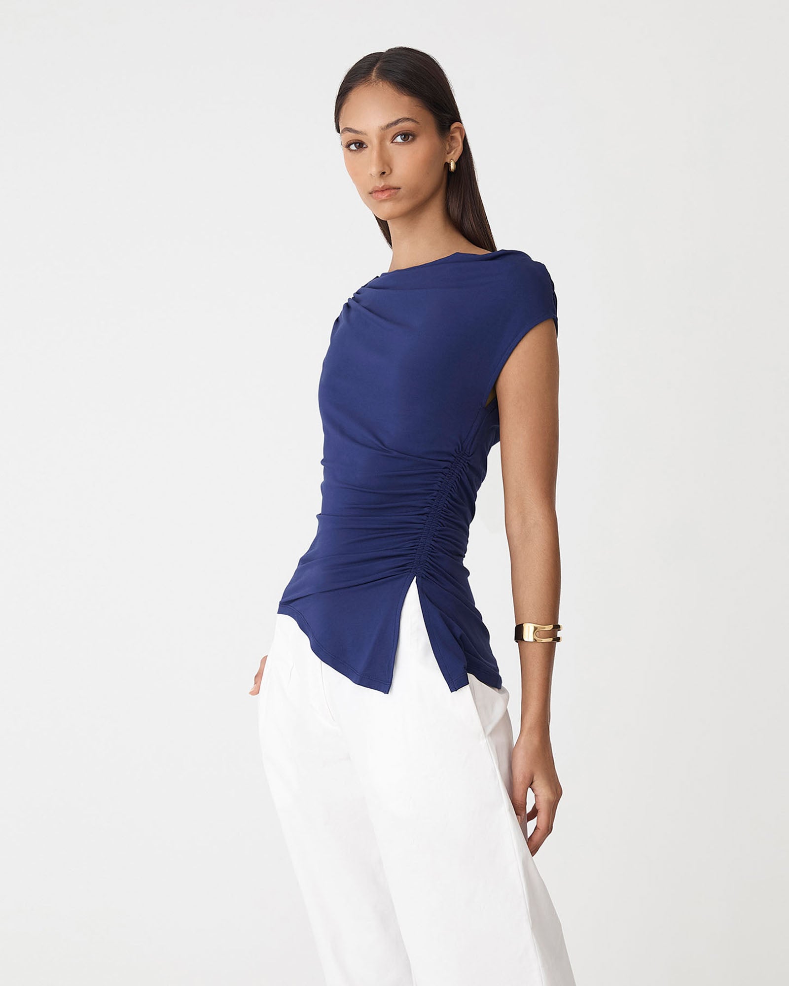 Keeley Bamboo Split Hem Top