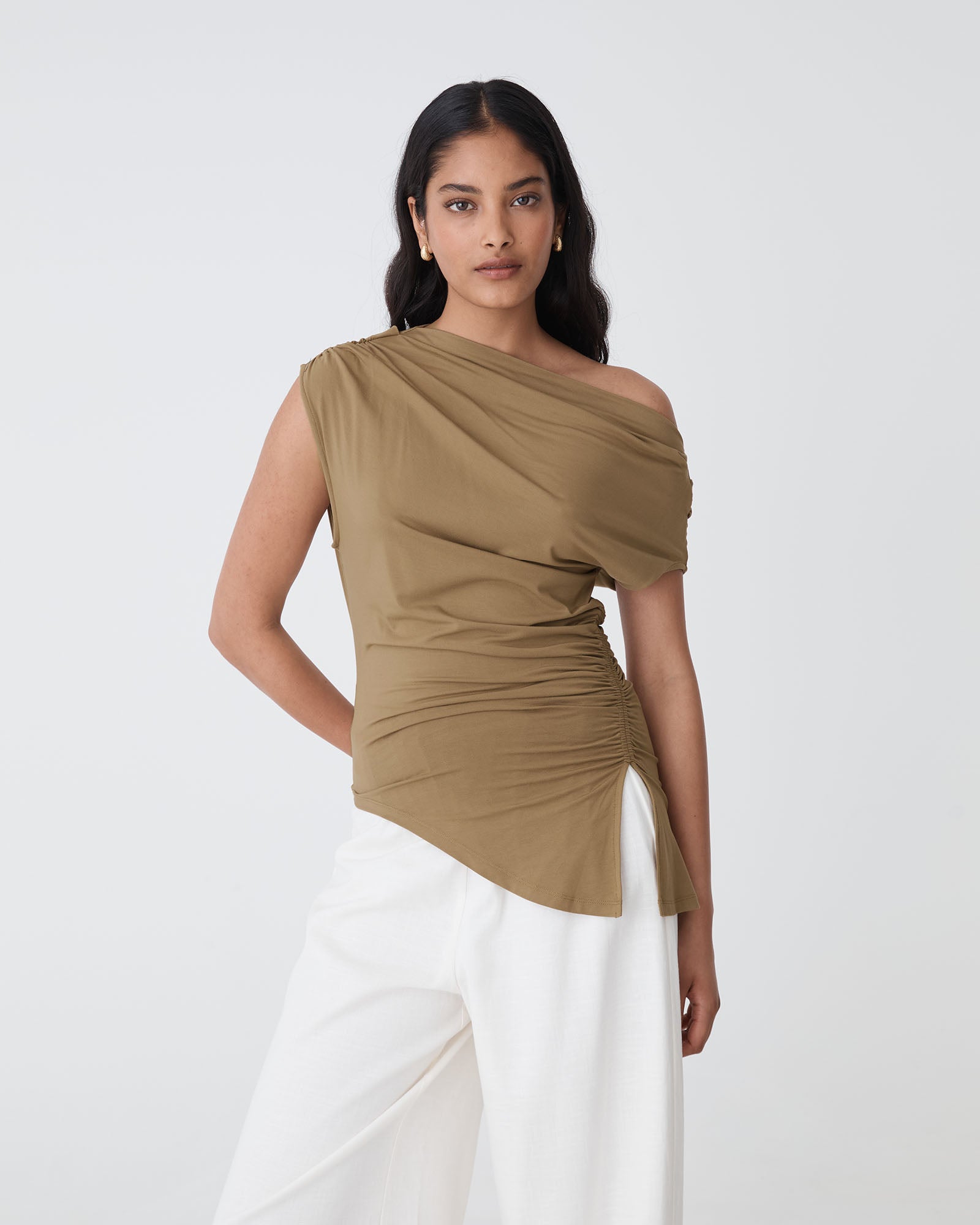 Keeley Bamboo Split Hem Top