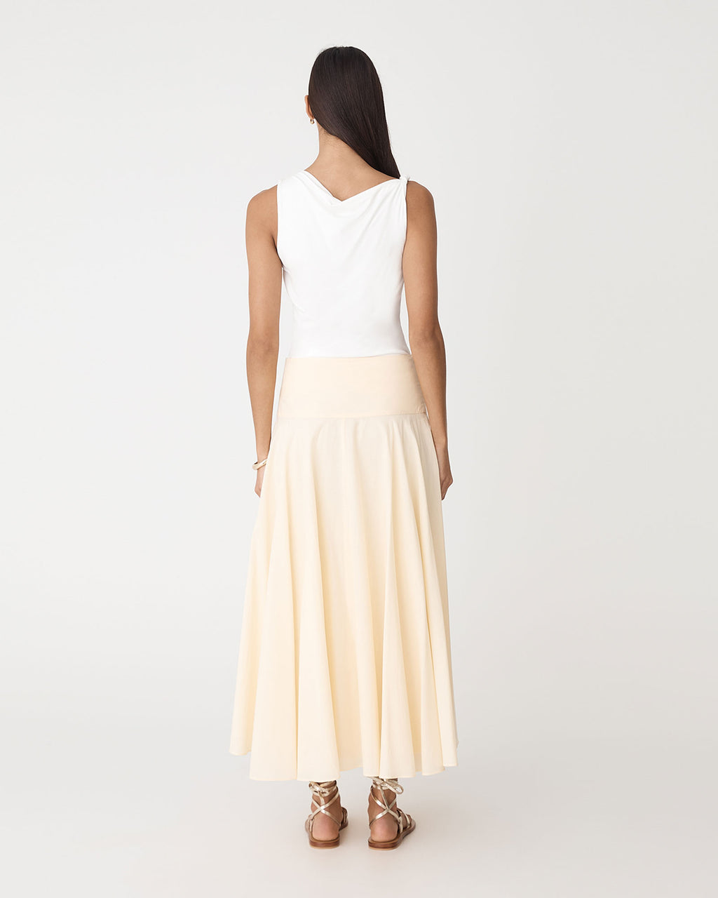 Cici Bamboo Twist Shoulder Top