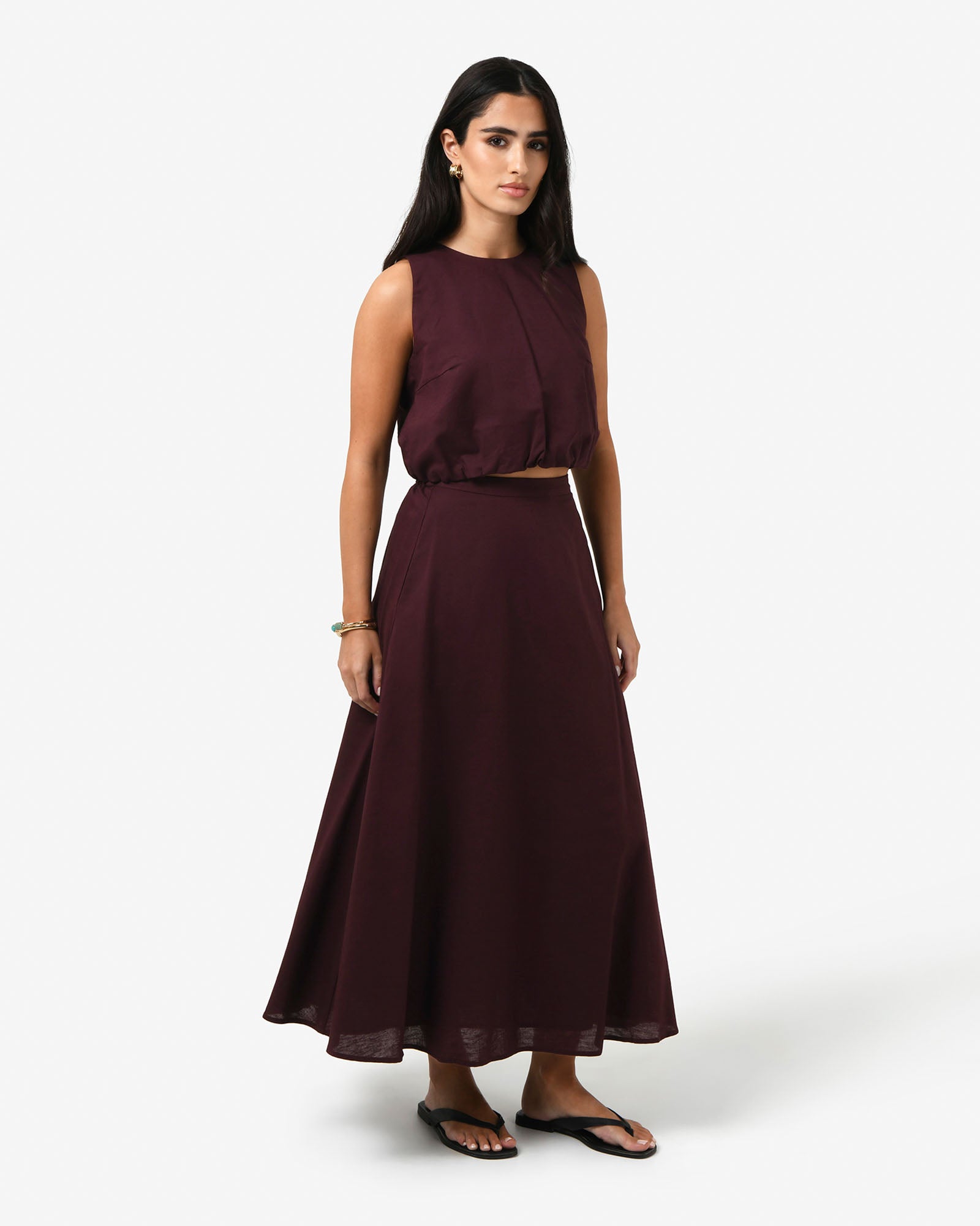 Kenya 2 Ruched Linen Top