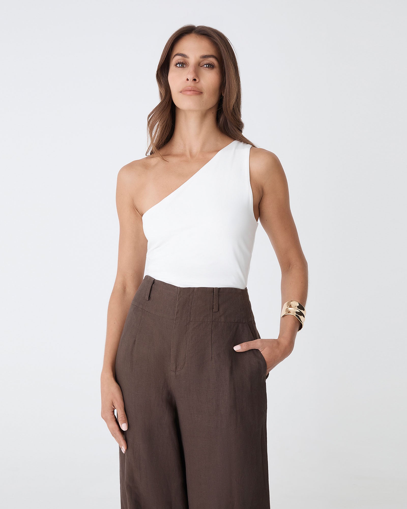 Holly Bamboo One Shoulder Top