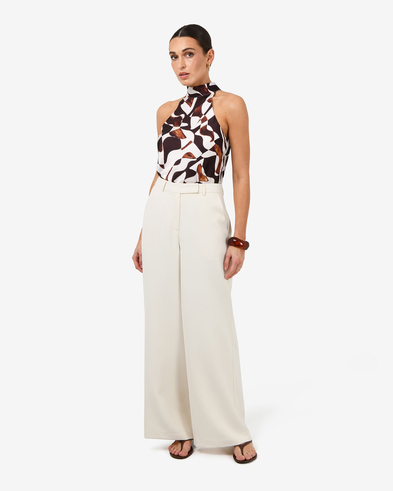 Hazel Printed Halter Neck Top