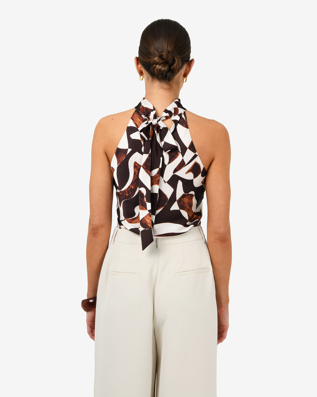Hazel Printed Halter Neck Top