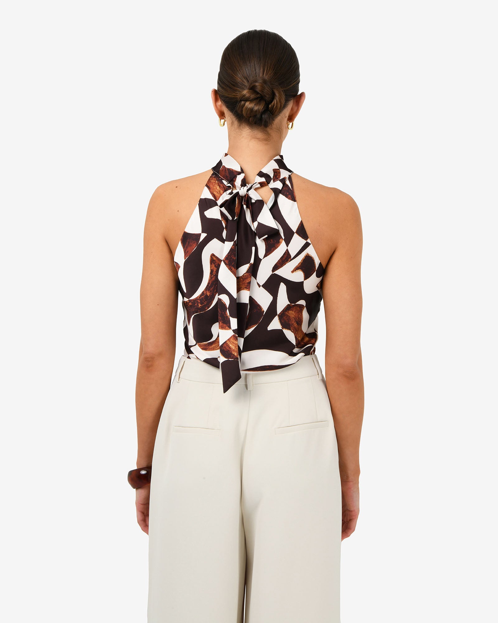 Hazel Printed Halter Neck Top