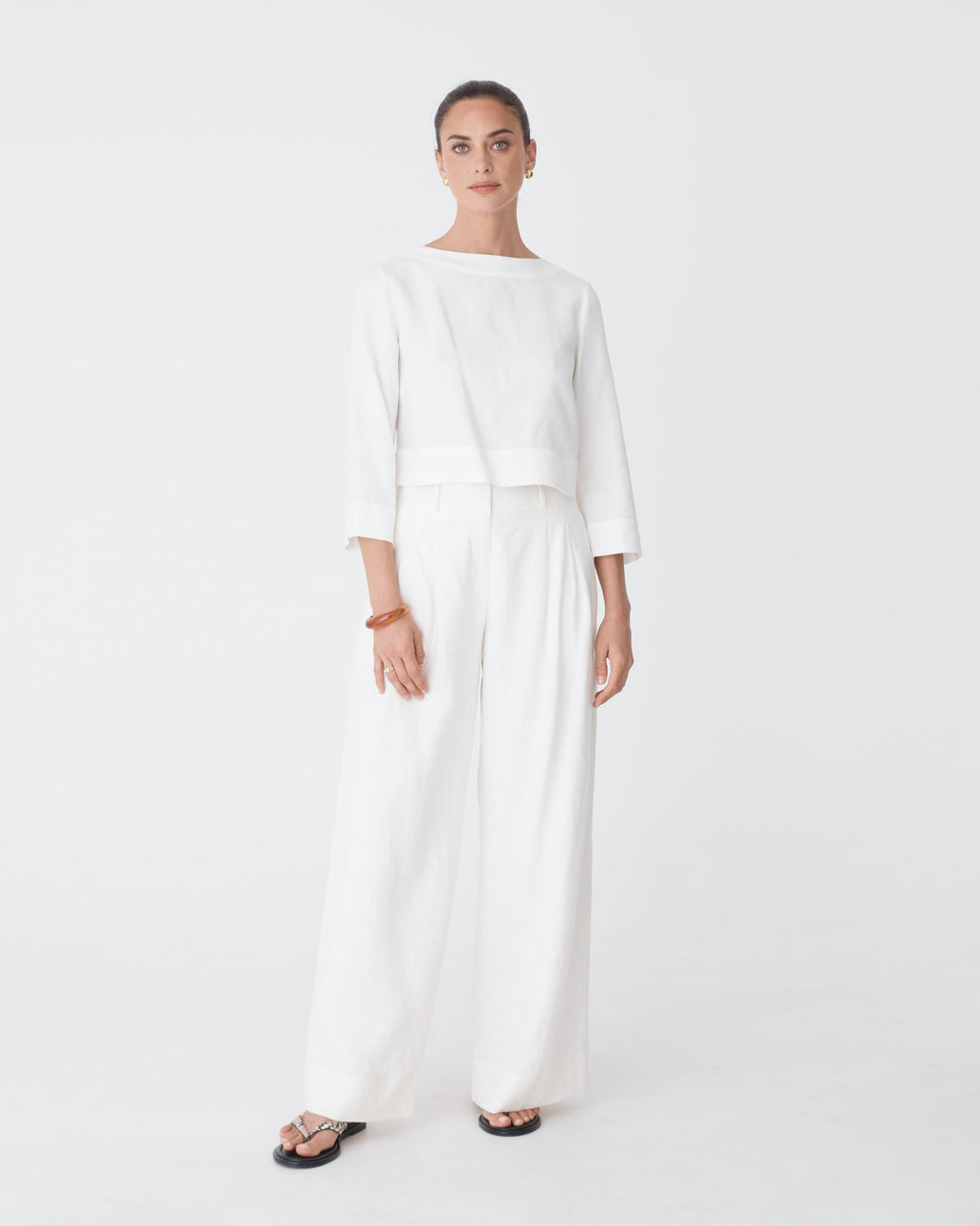 Emma Button Back Linen Top