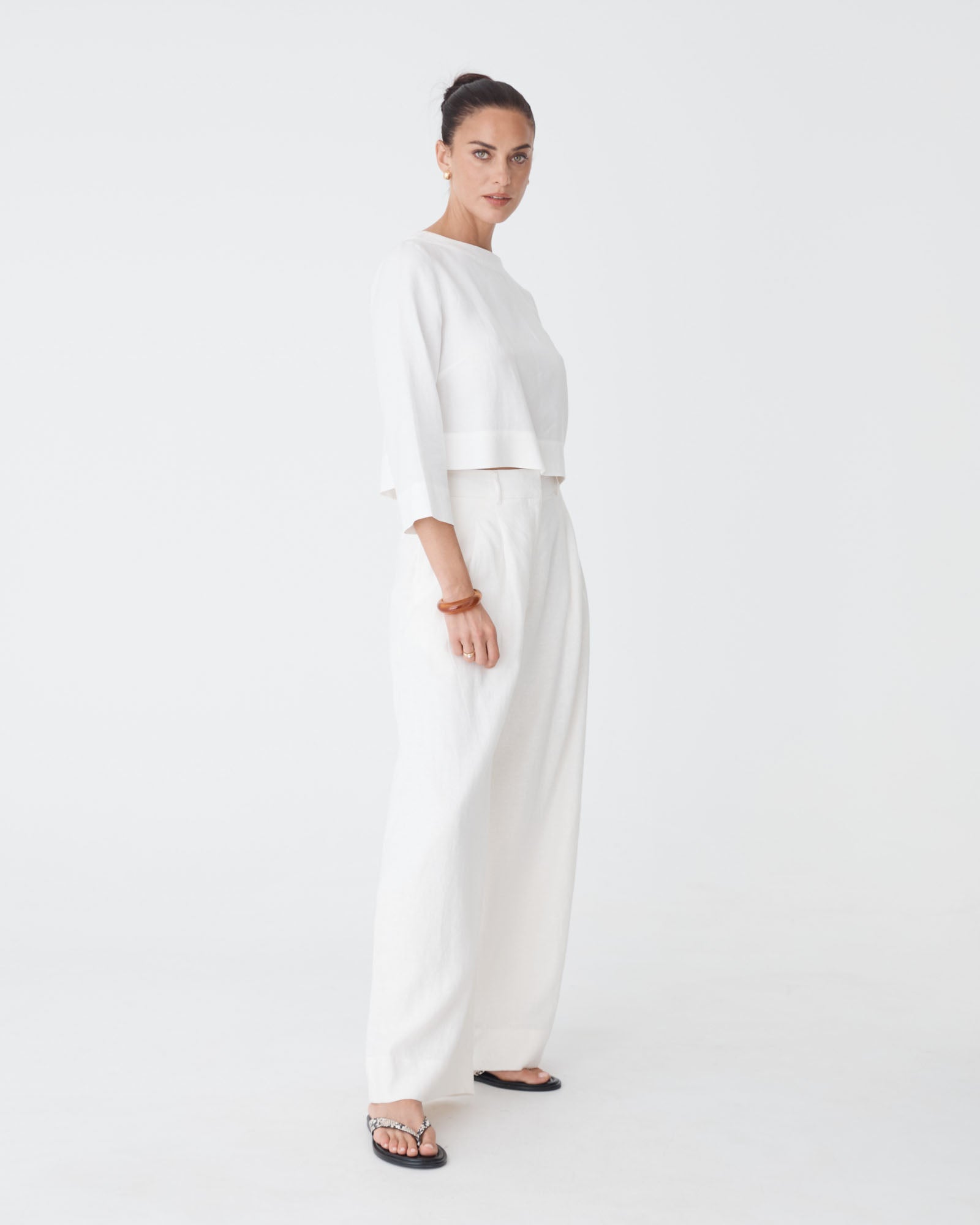 Emma Button Back Linen Top