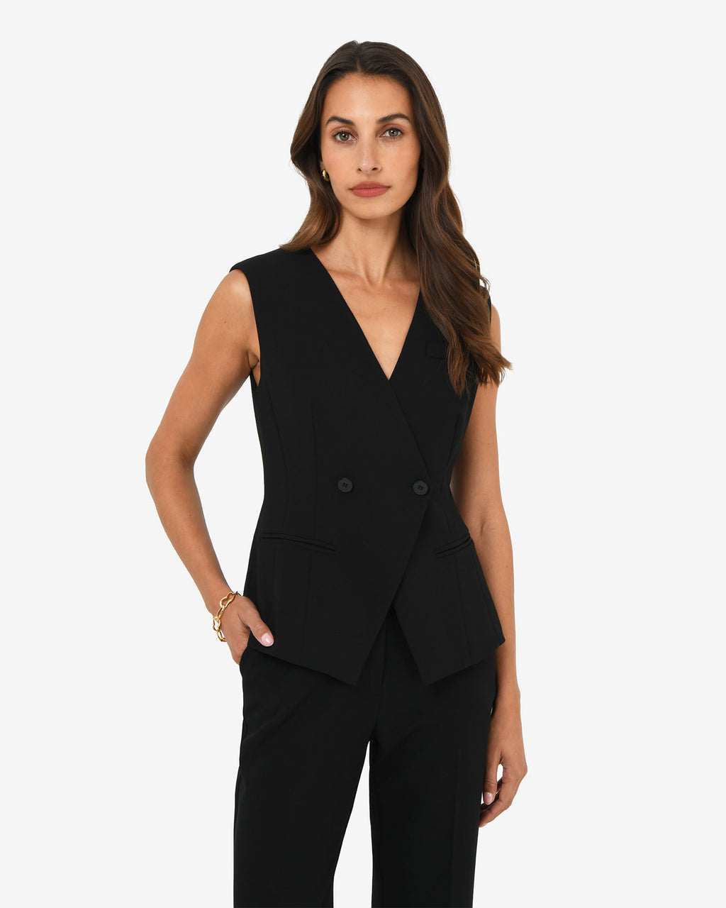 Nikki Collarless Vest