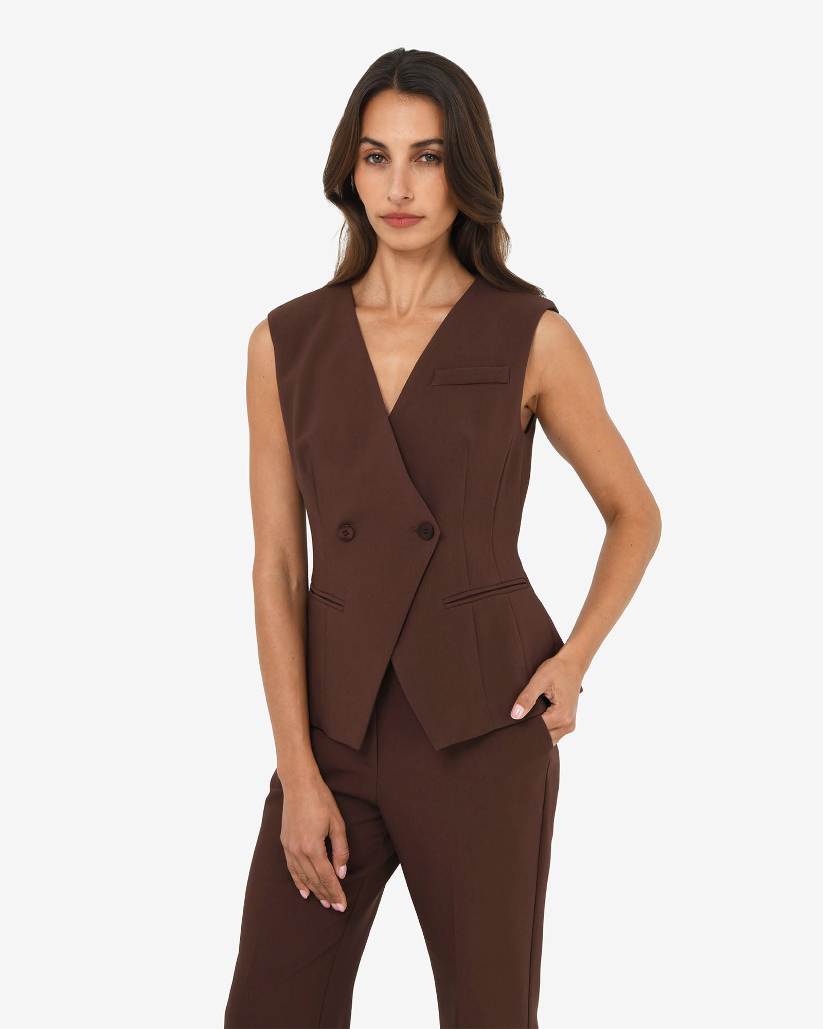 Nikki Collarless Vest