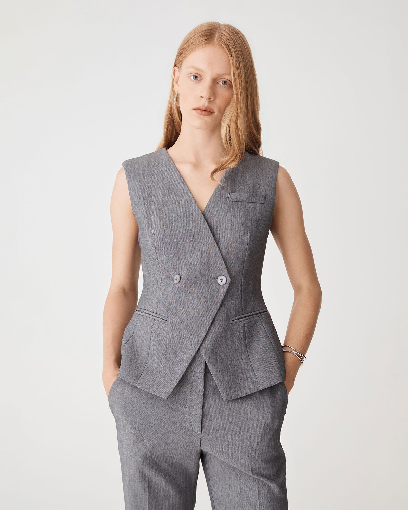 Nikki Collarless Vest