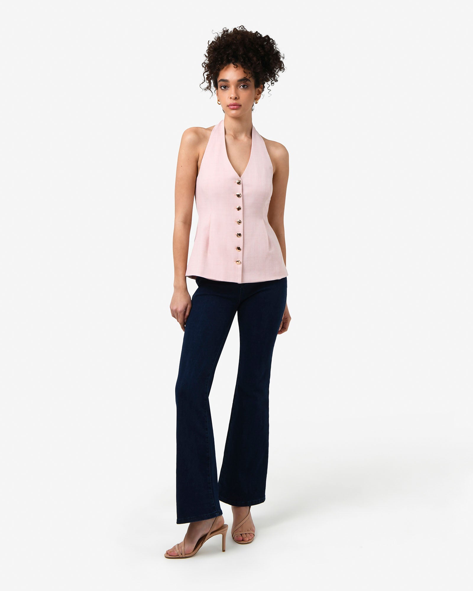Lola Halter Neck Peplum Vest