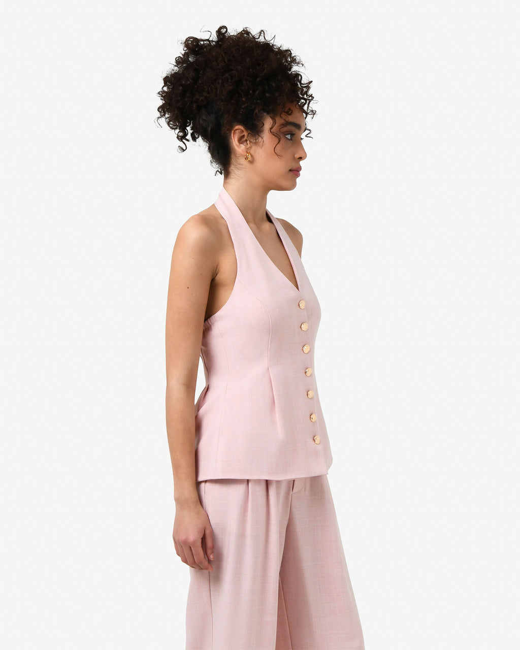 Lola Halter Neck Peplum Vest