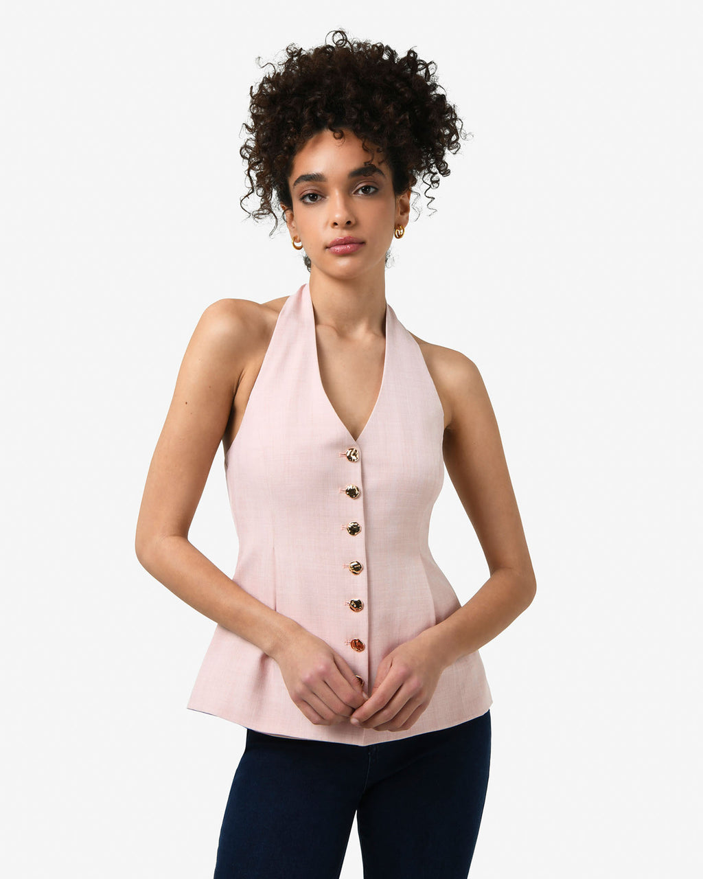 Lola Halter Neck Peplum Vest