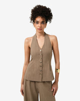 Lola Halter Neck Peplum Vest