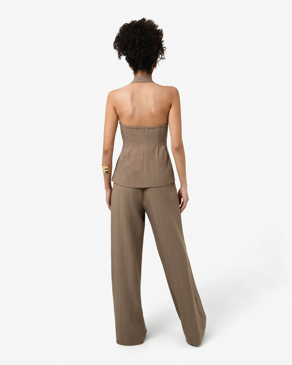 Lola Halter Neck Peplum Vest