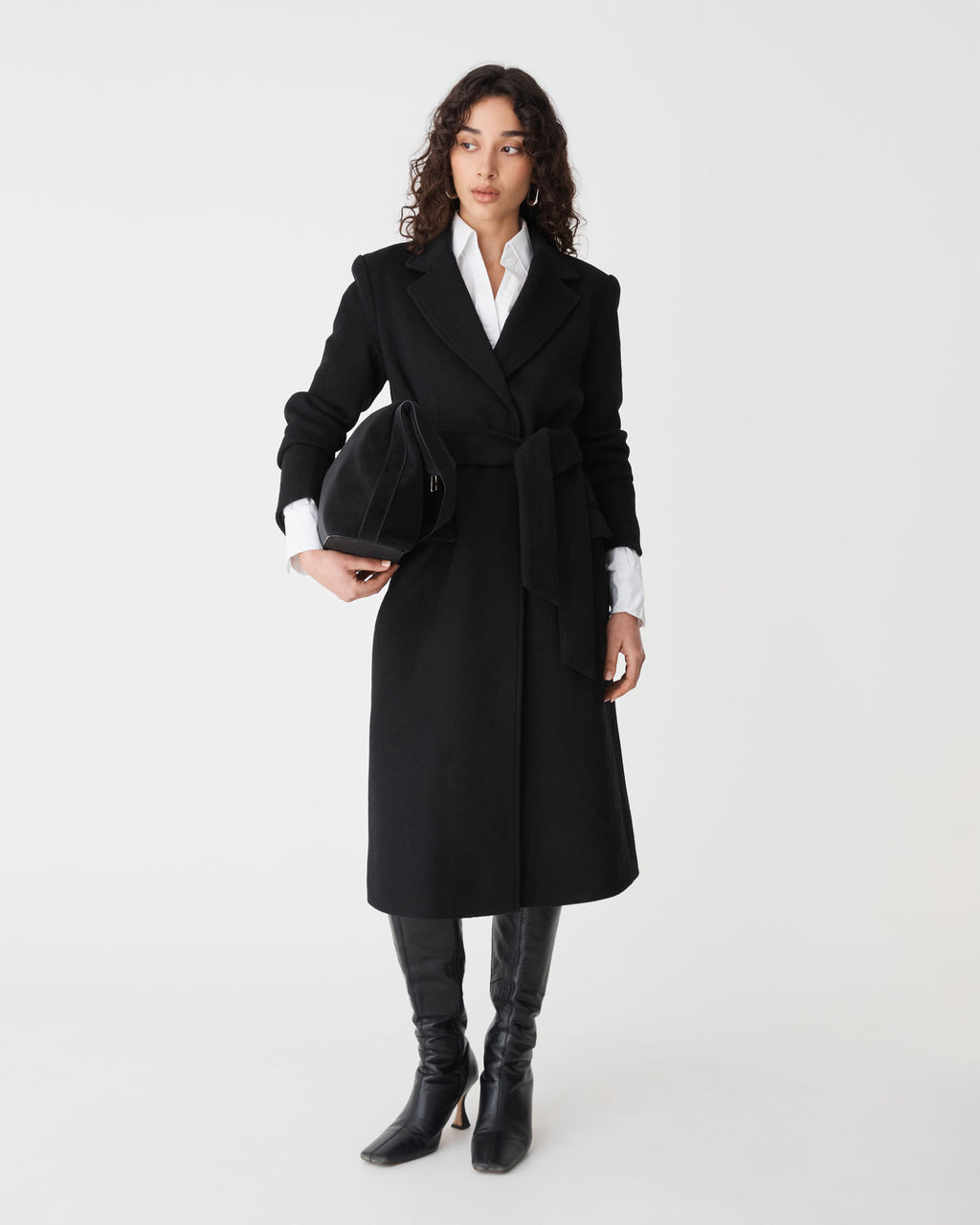 Orla Wool Blend Tie Waist Coat