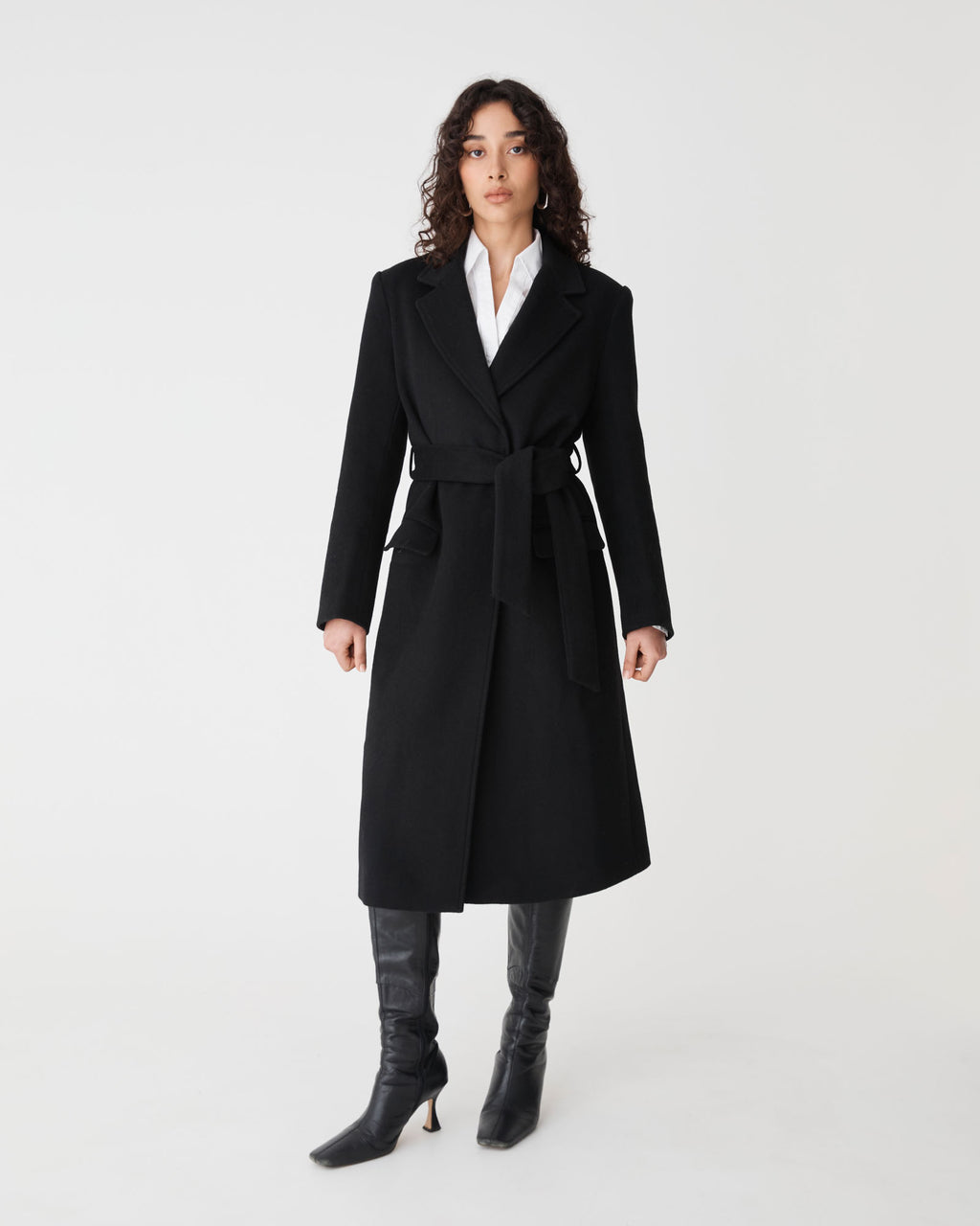 Orla Wool Blend Tie Waist Coat
