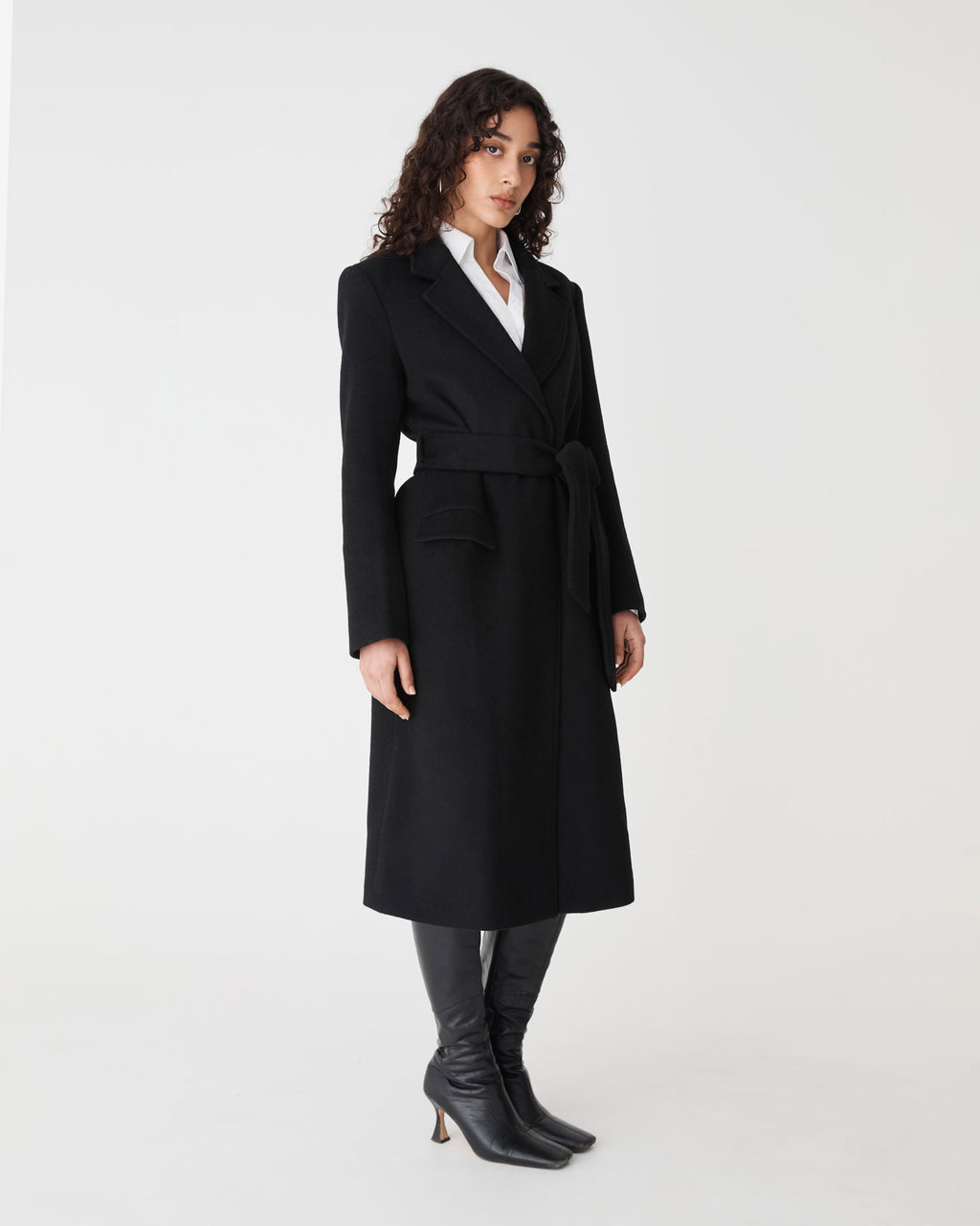 Orla Wool Blend Tie Waist Coat