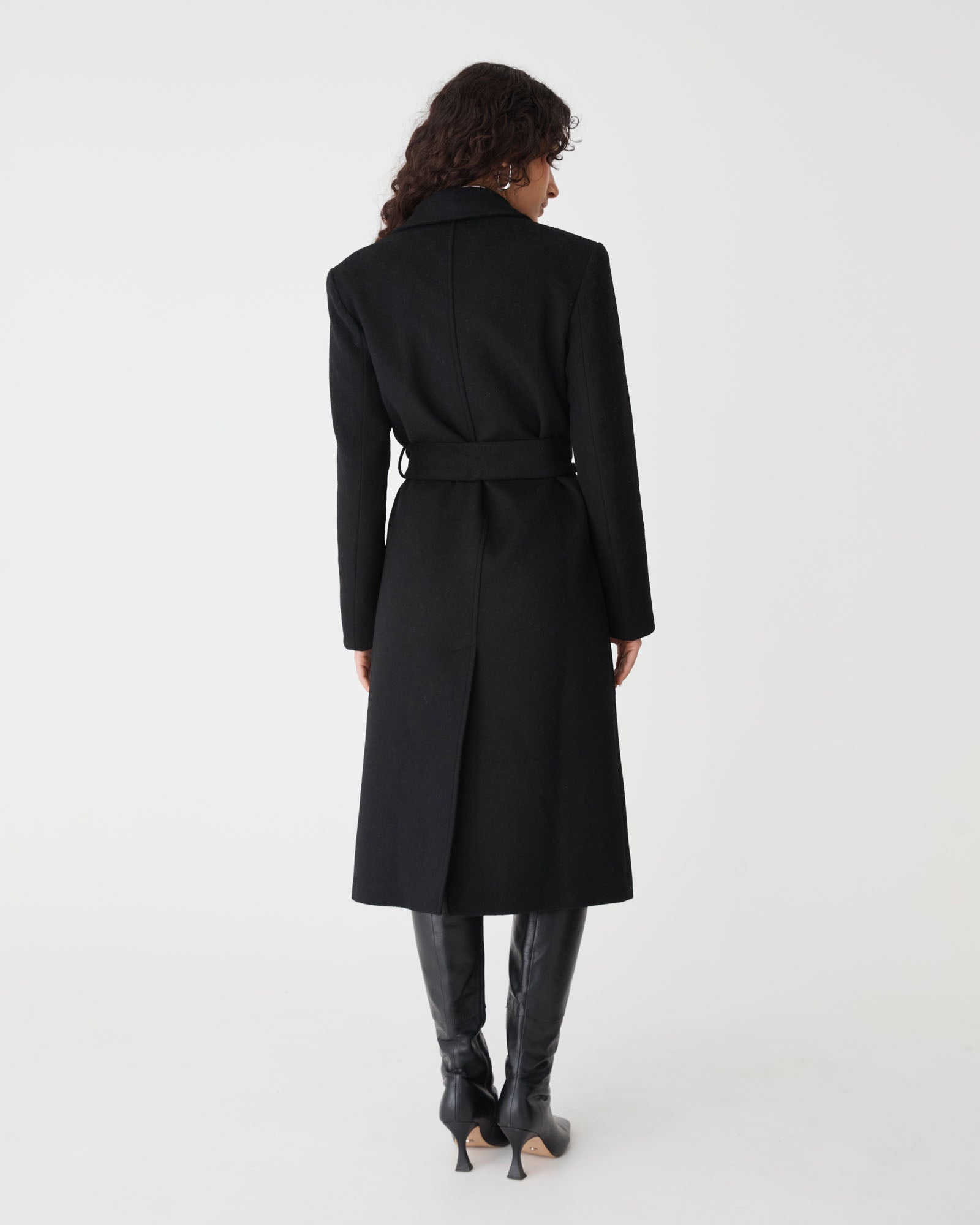 Orla Wool Blend Tie Waist Coat