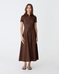 Sophie Pleat Waist Linen Dress