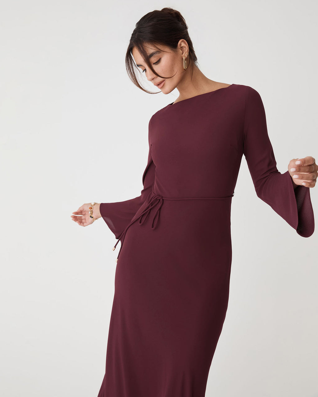 Quinn Bias Tie Waist Dress