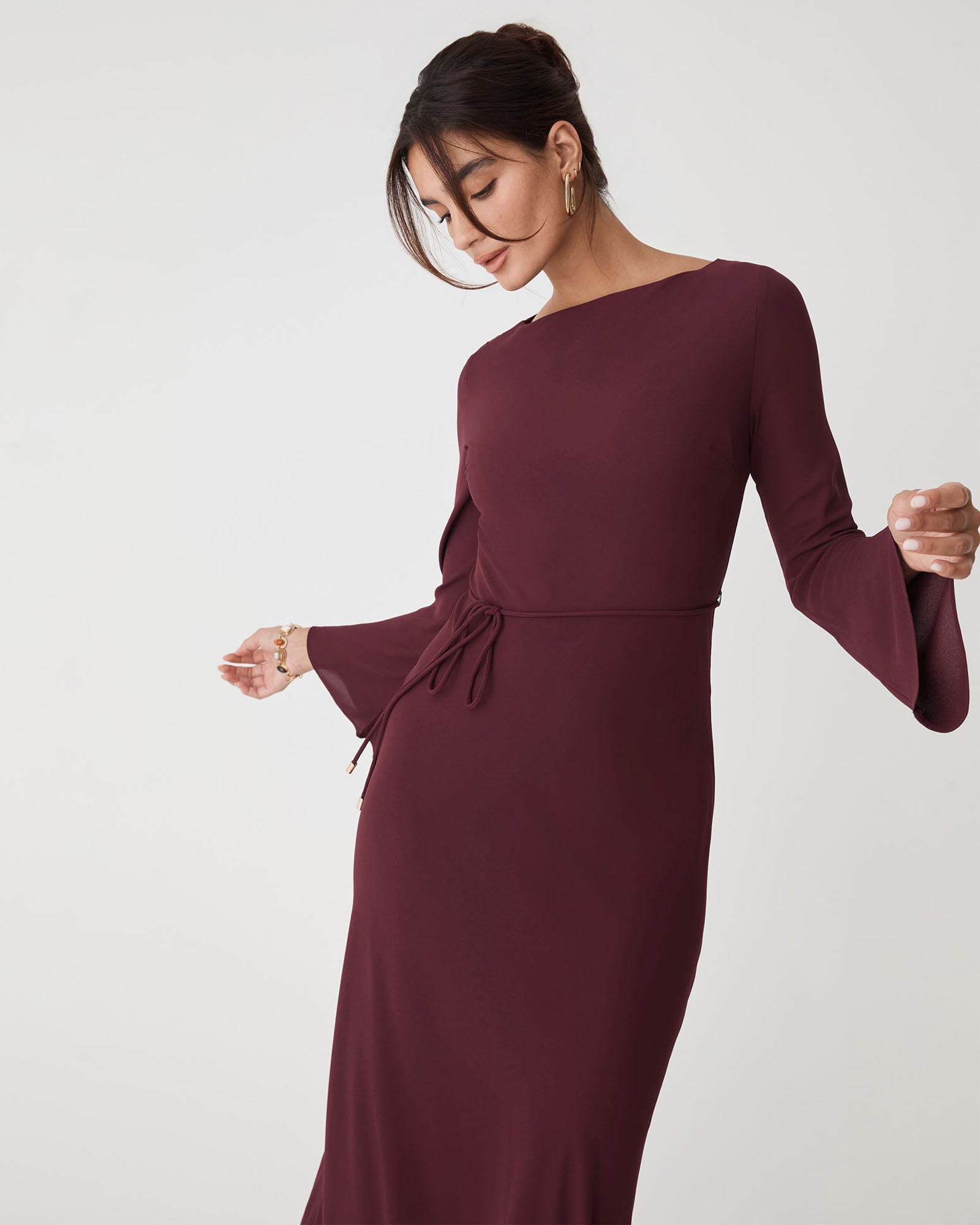 Quinn Bias Tie Waist Dress