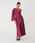Cleo One Shoulder Satin Dress