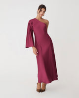 Cleo One Shoulder Satin Dress