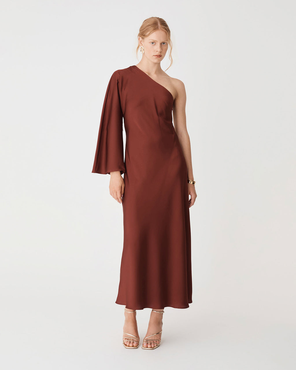 Cleo One Shoulder Satin Dress