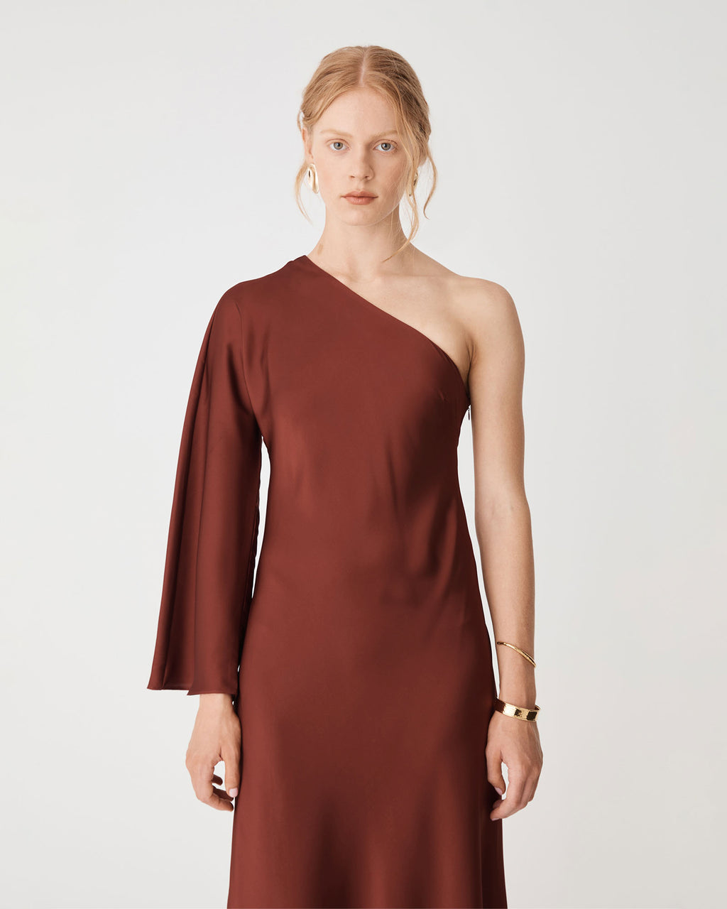 Cleo One Shoulder Satin Dress