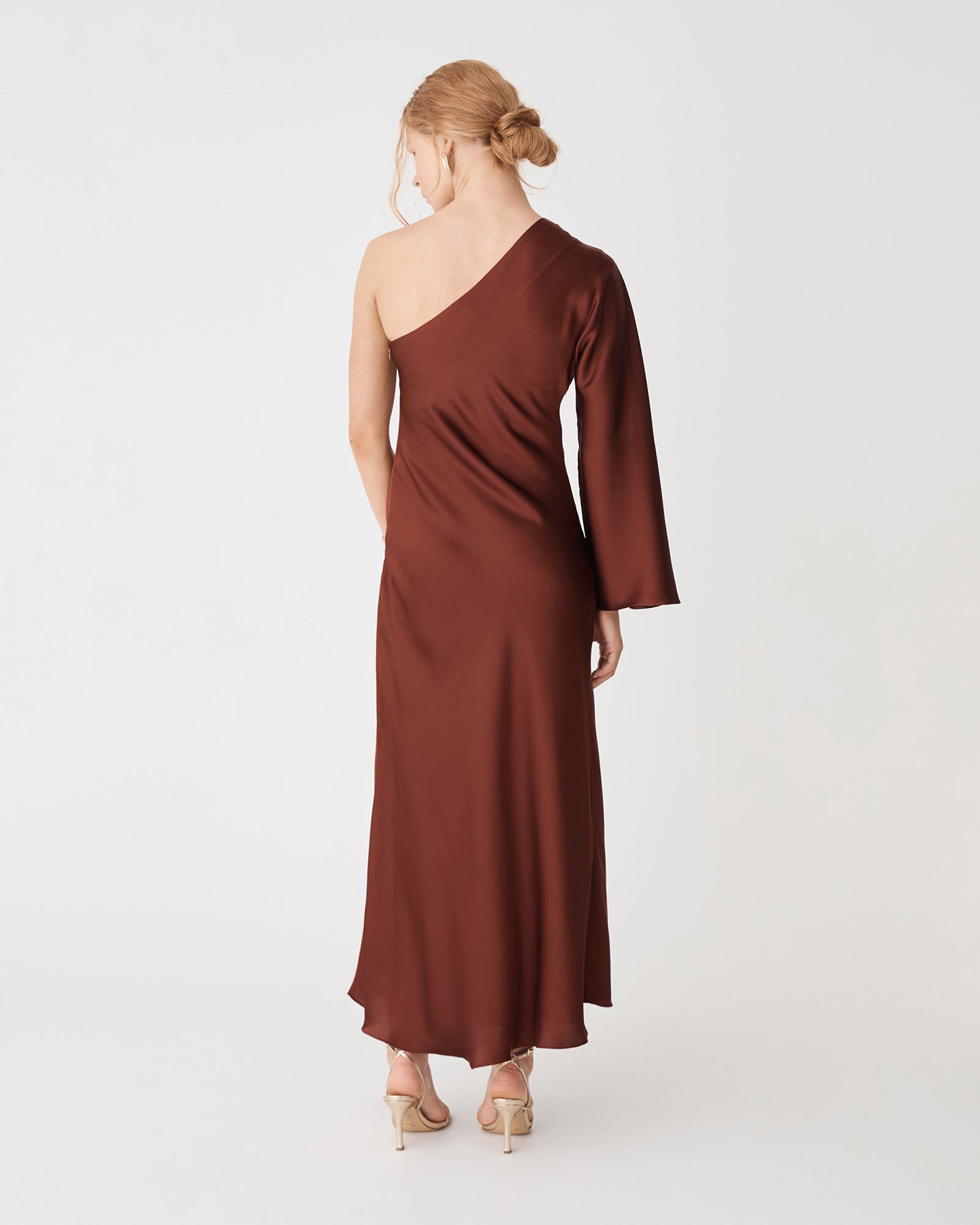 Cleo One Shoulder Satin Dress