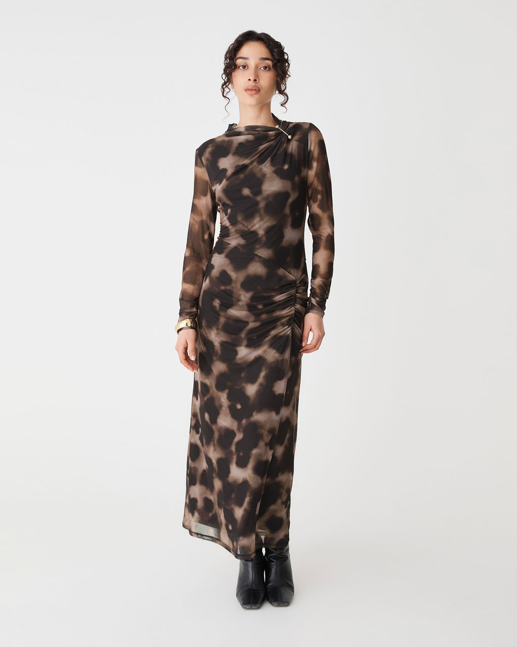 Savanna Printed Mesh Dress