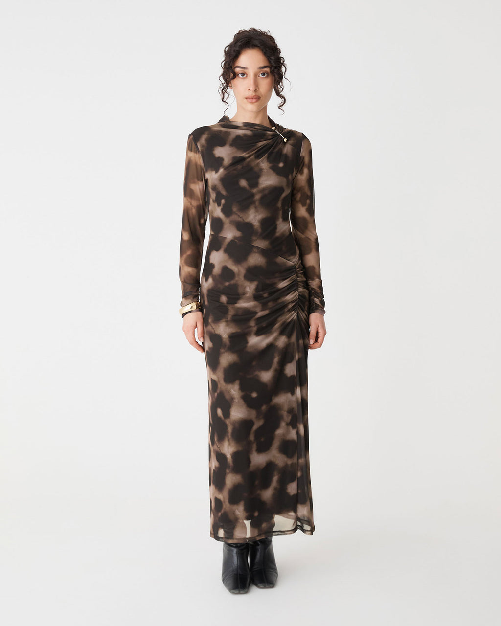 Savanna Printed Mesh Dress