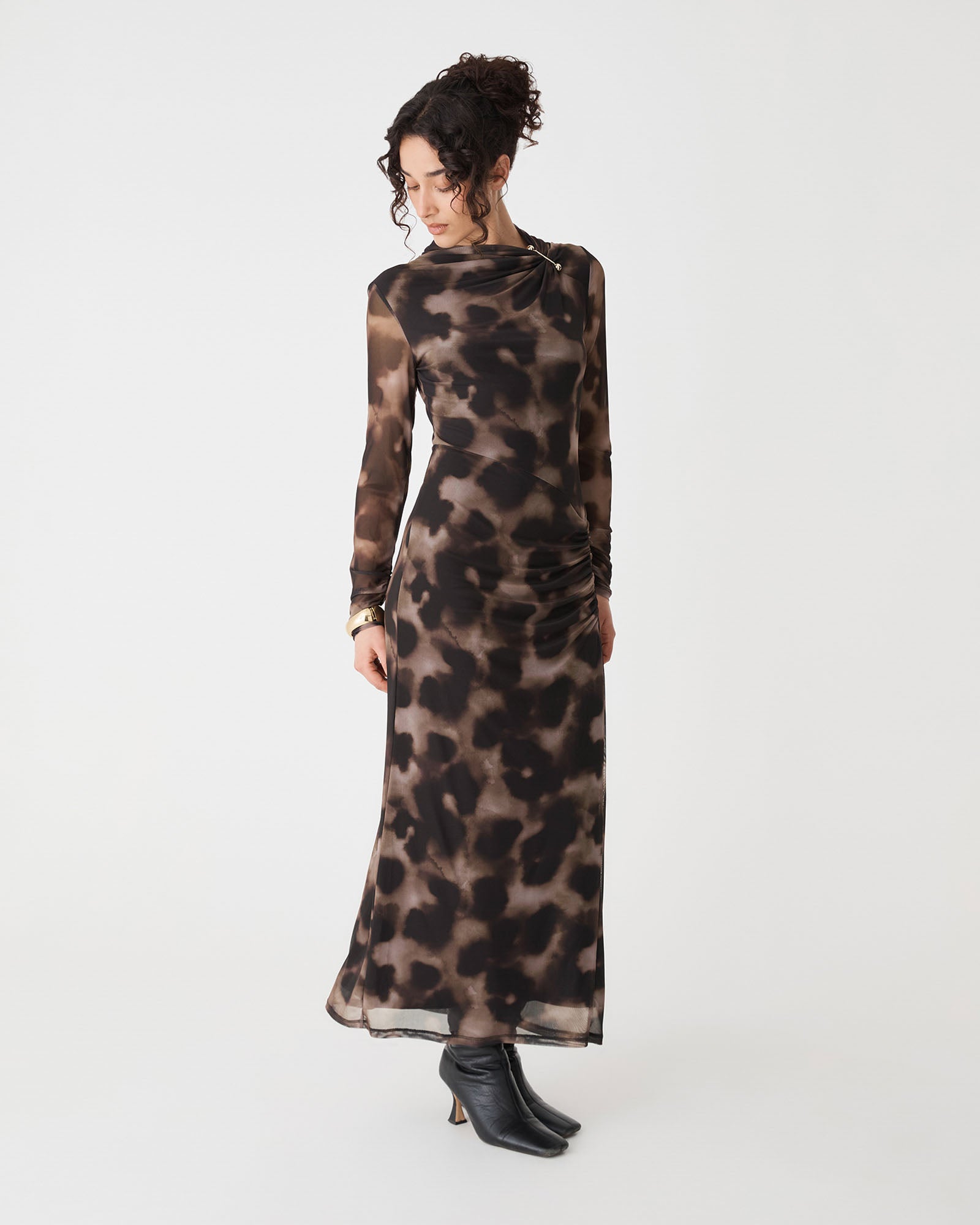 Savanna Printed Mesh Dress