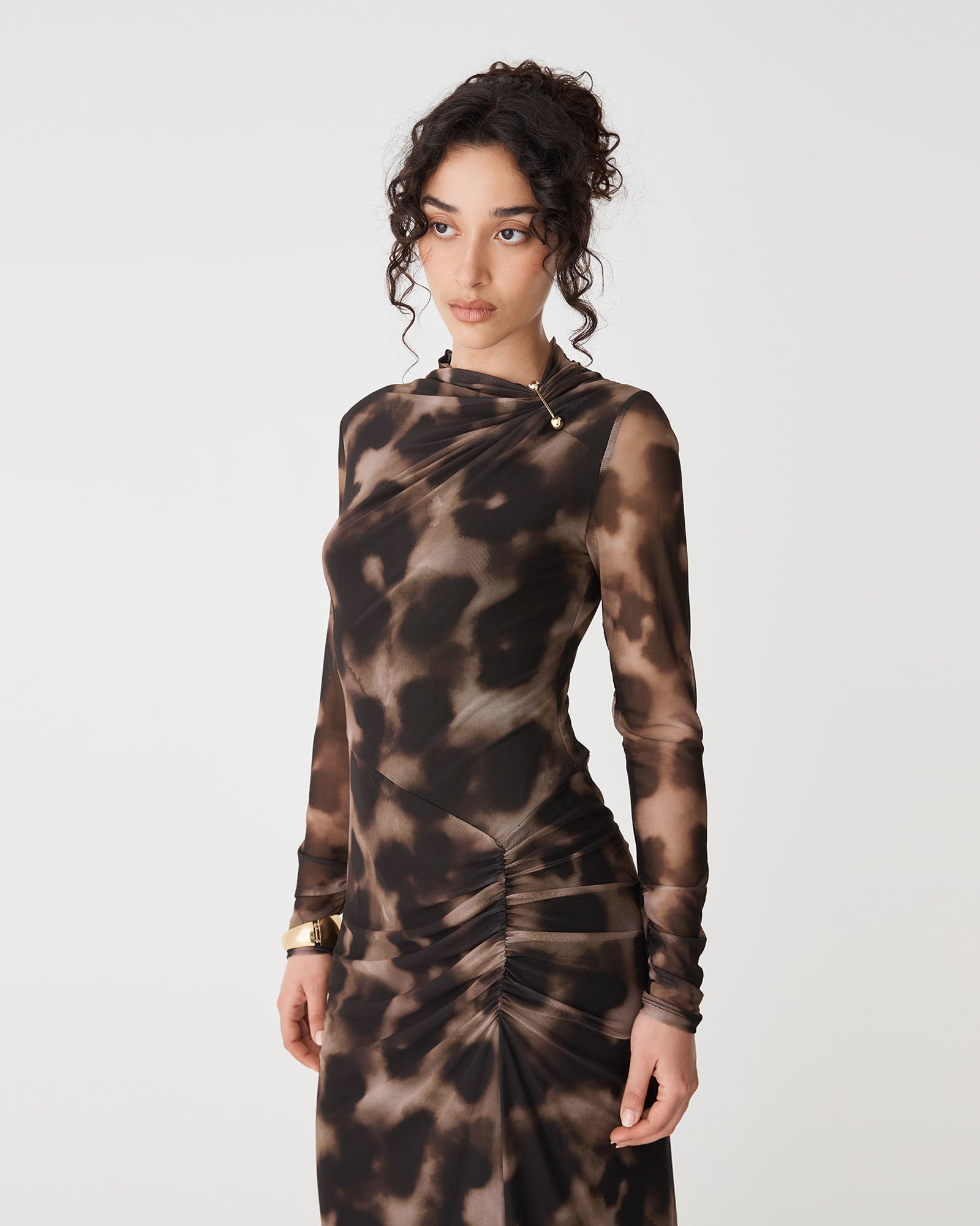 Savanna Printed Mesh Dress