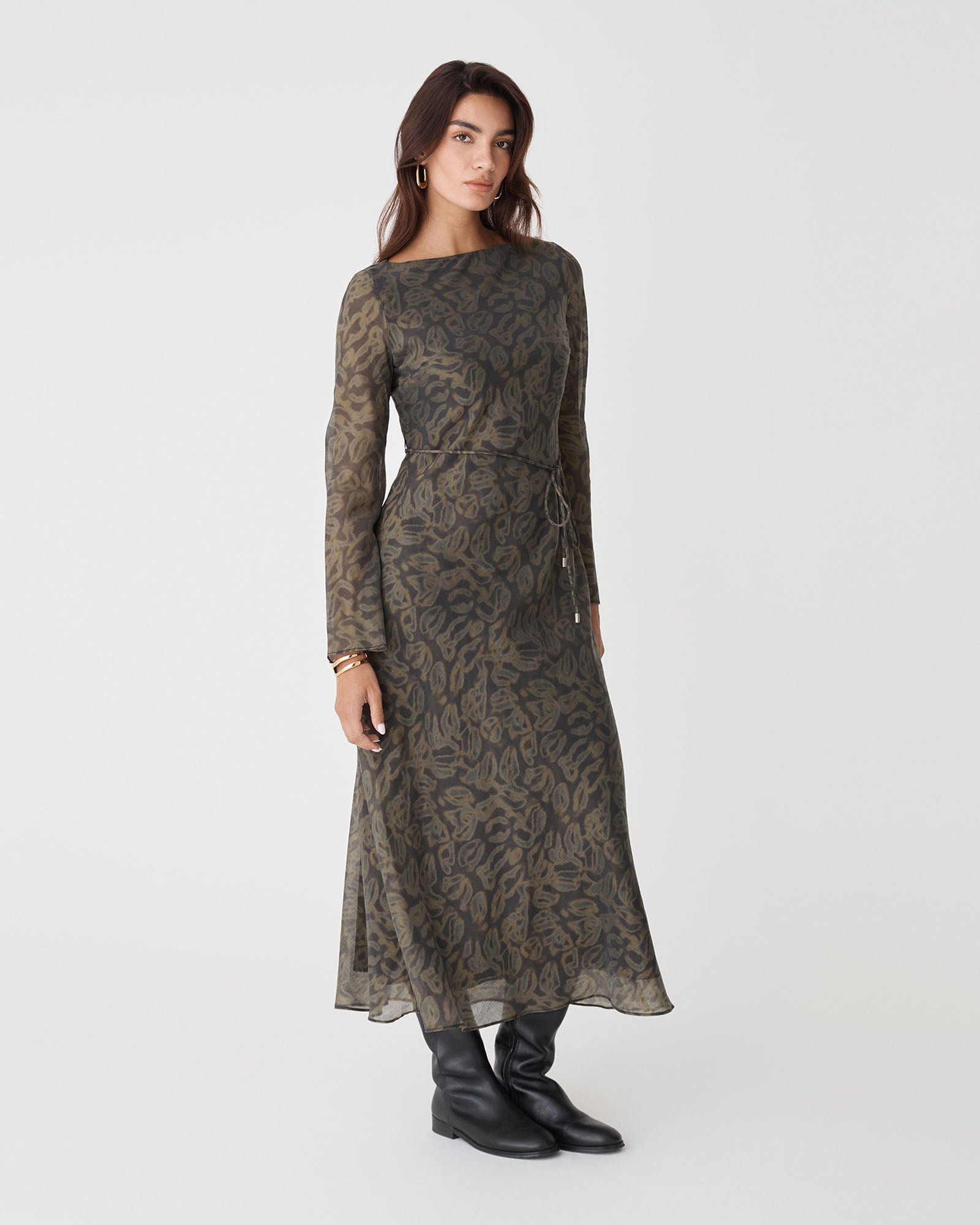 Imogen Bias Tie Waist Dress
