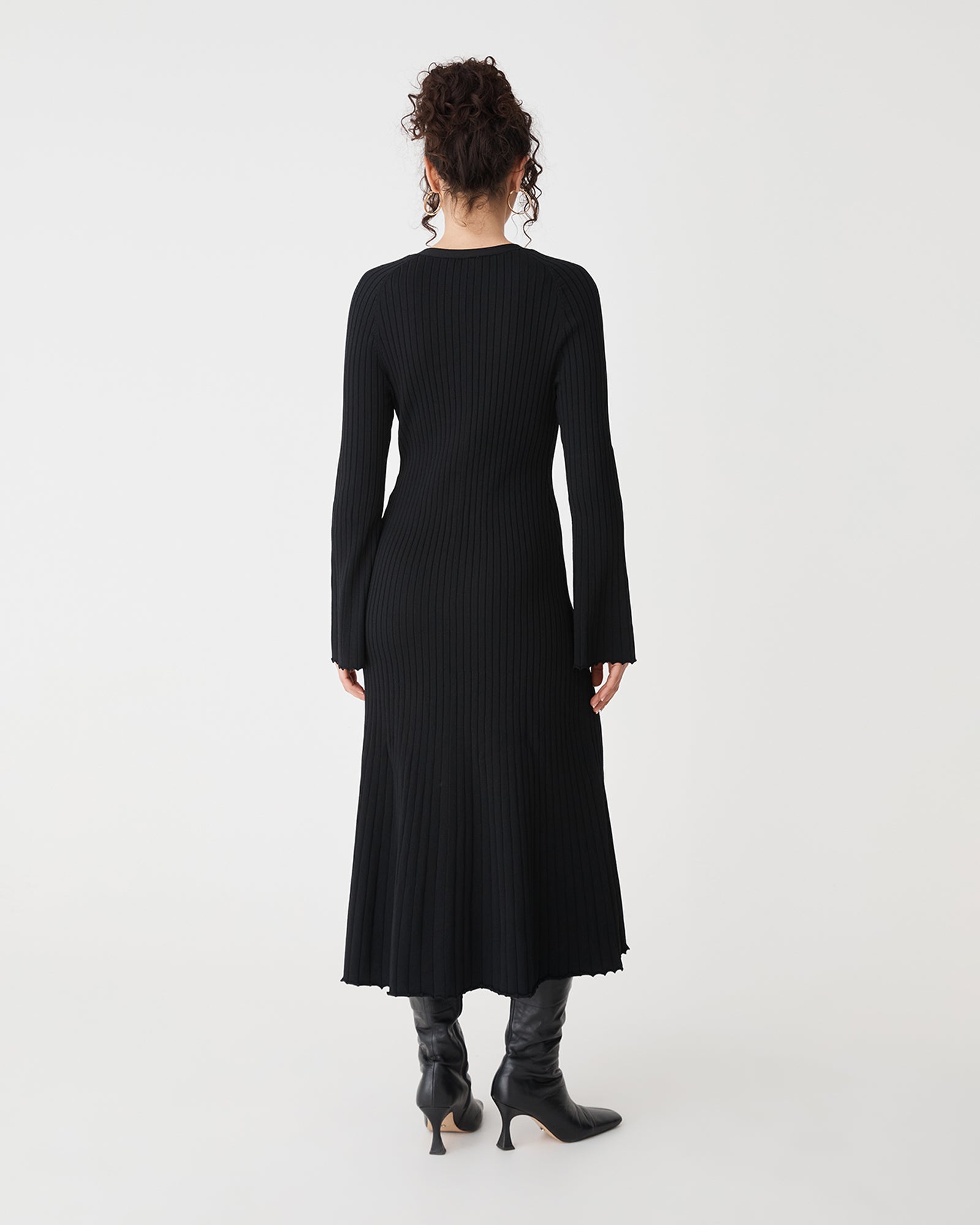 Danica V-Neck Rib Knit Dress
