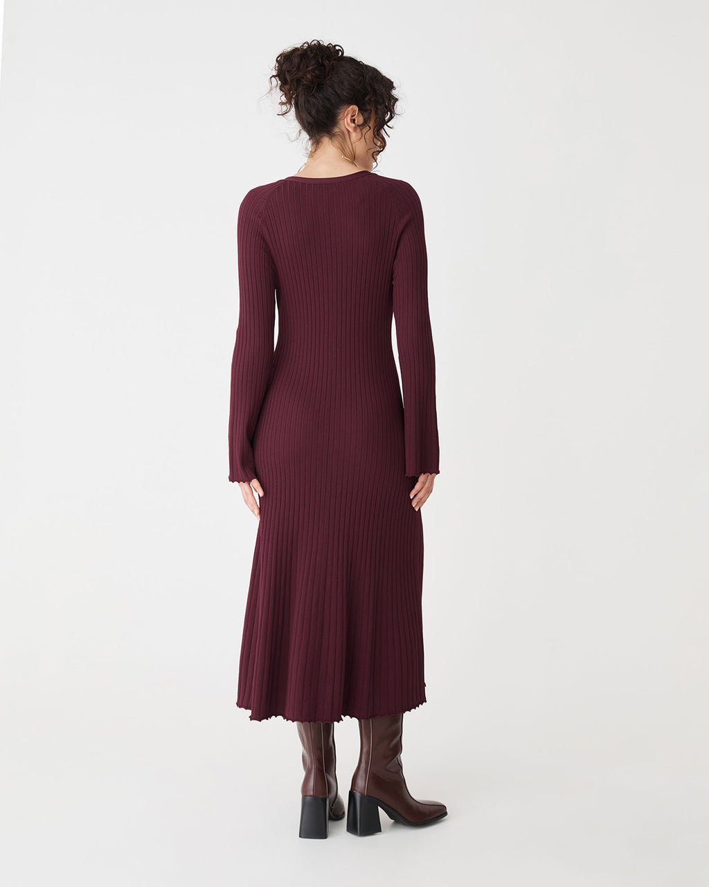 Danica V-Neck Rib Knit Dress