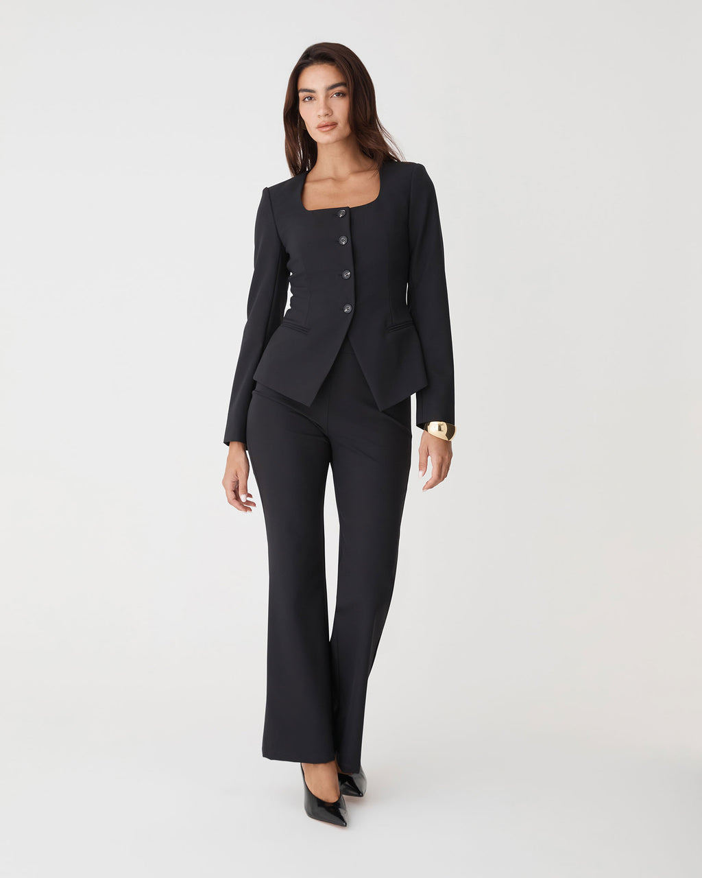 Thea Scoop Neck Blazer