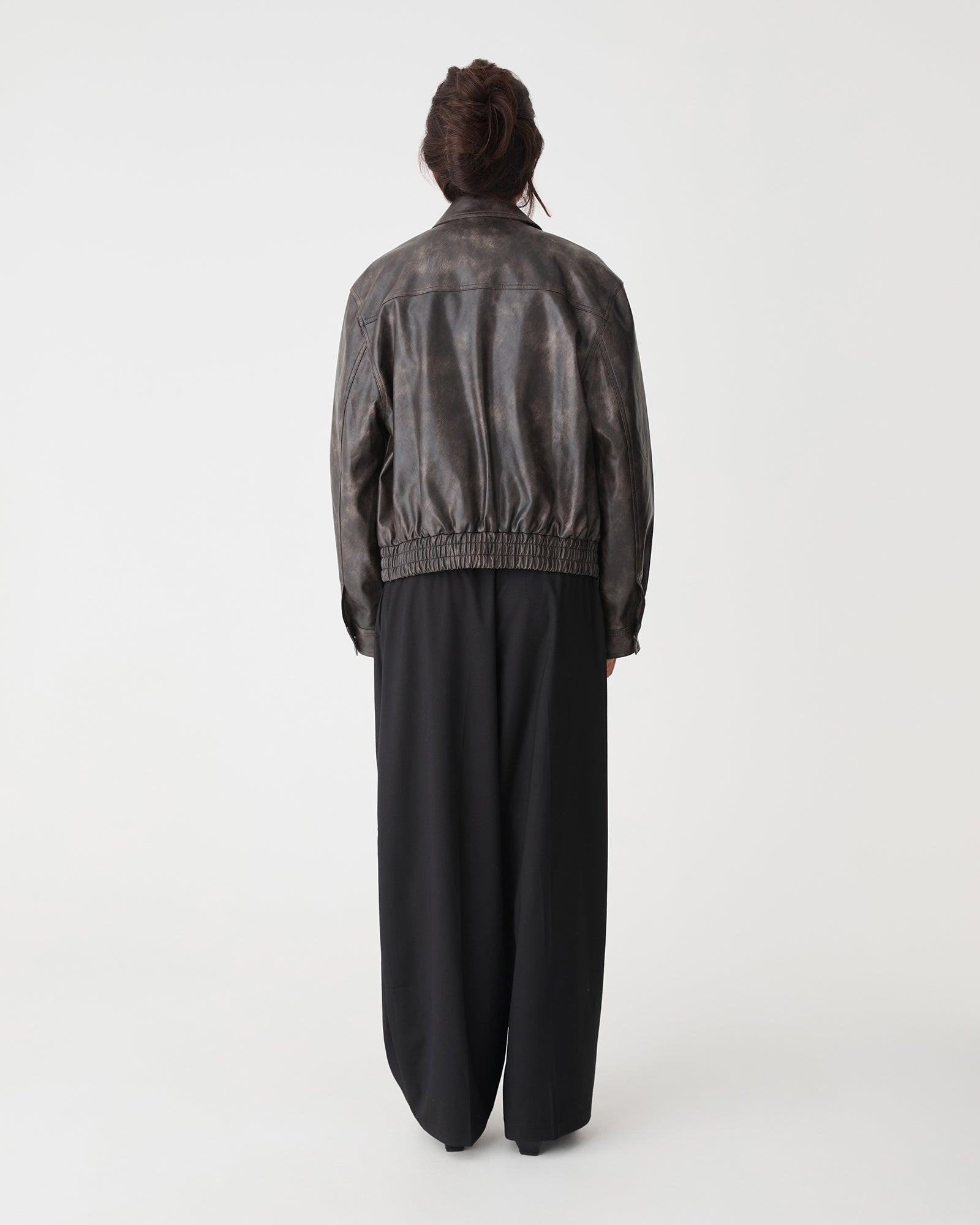 Ada Faux Leather Bomber Jacket