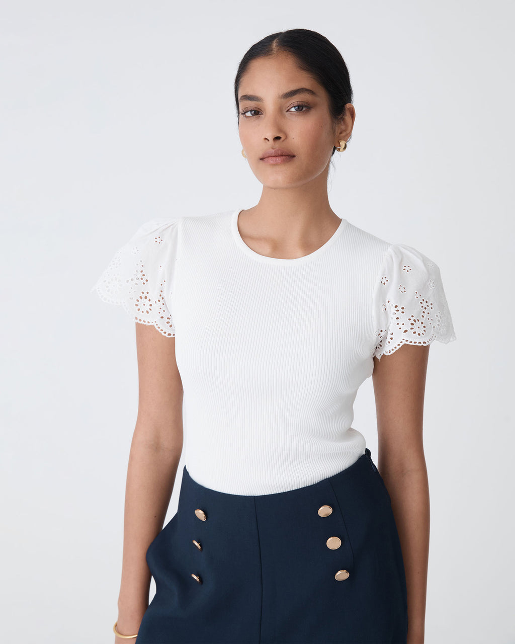Sasha Embroidery Knit Top