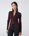 Blake Ribbed Zip Cardigan
