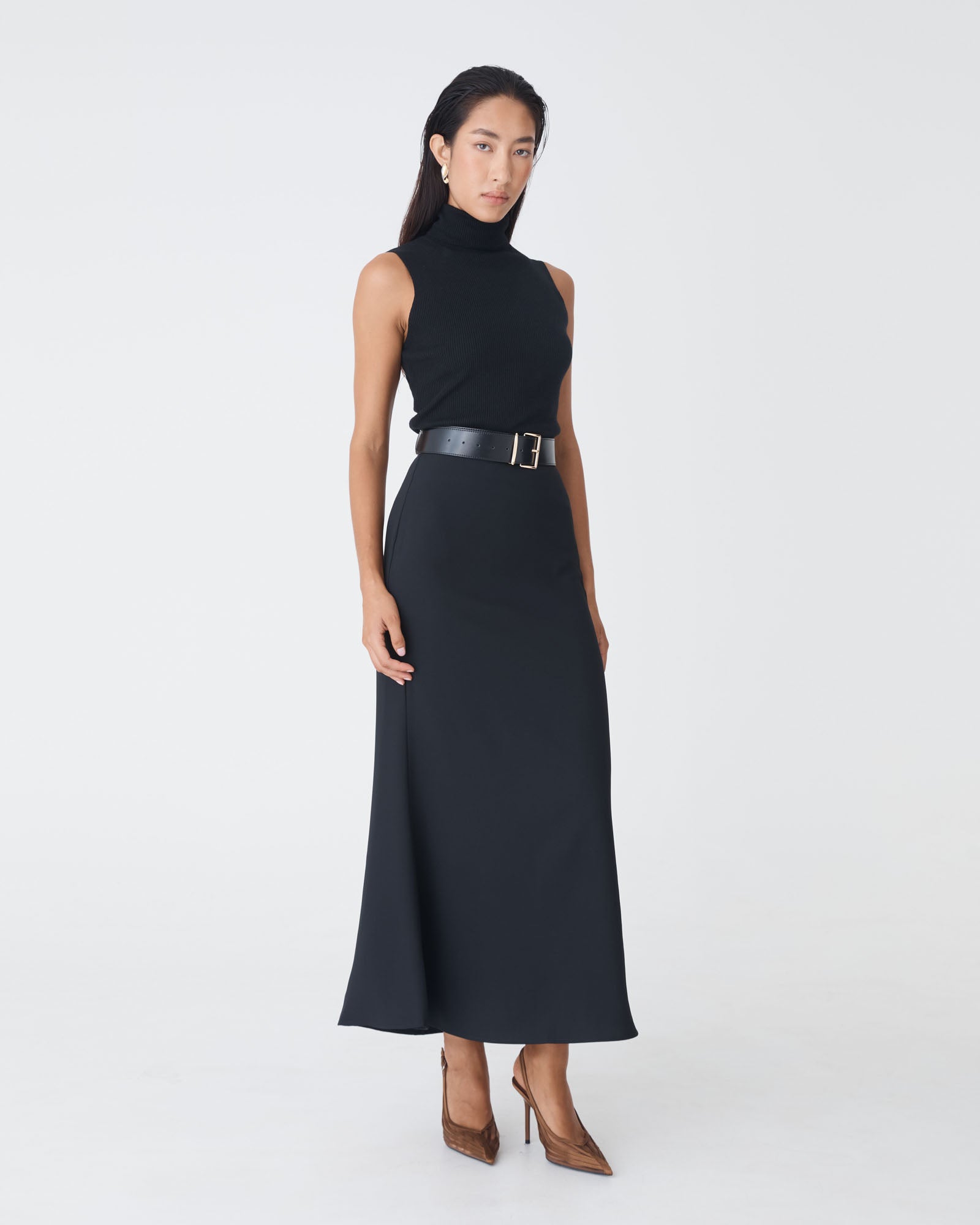 Suzie Turtleneck Rib Knit Top