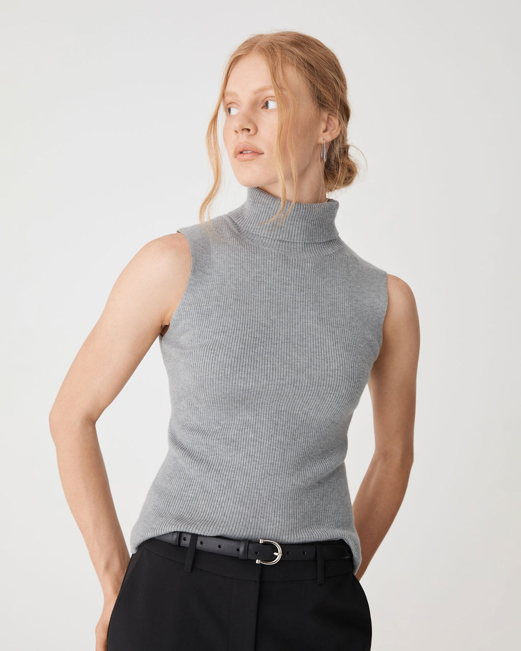 Suzie Turtleneck Rib Knit Top