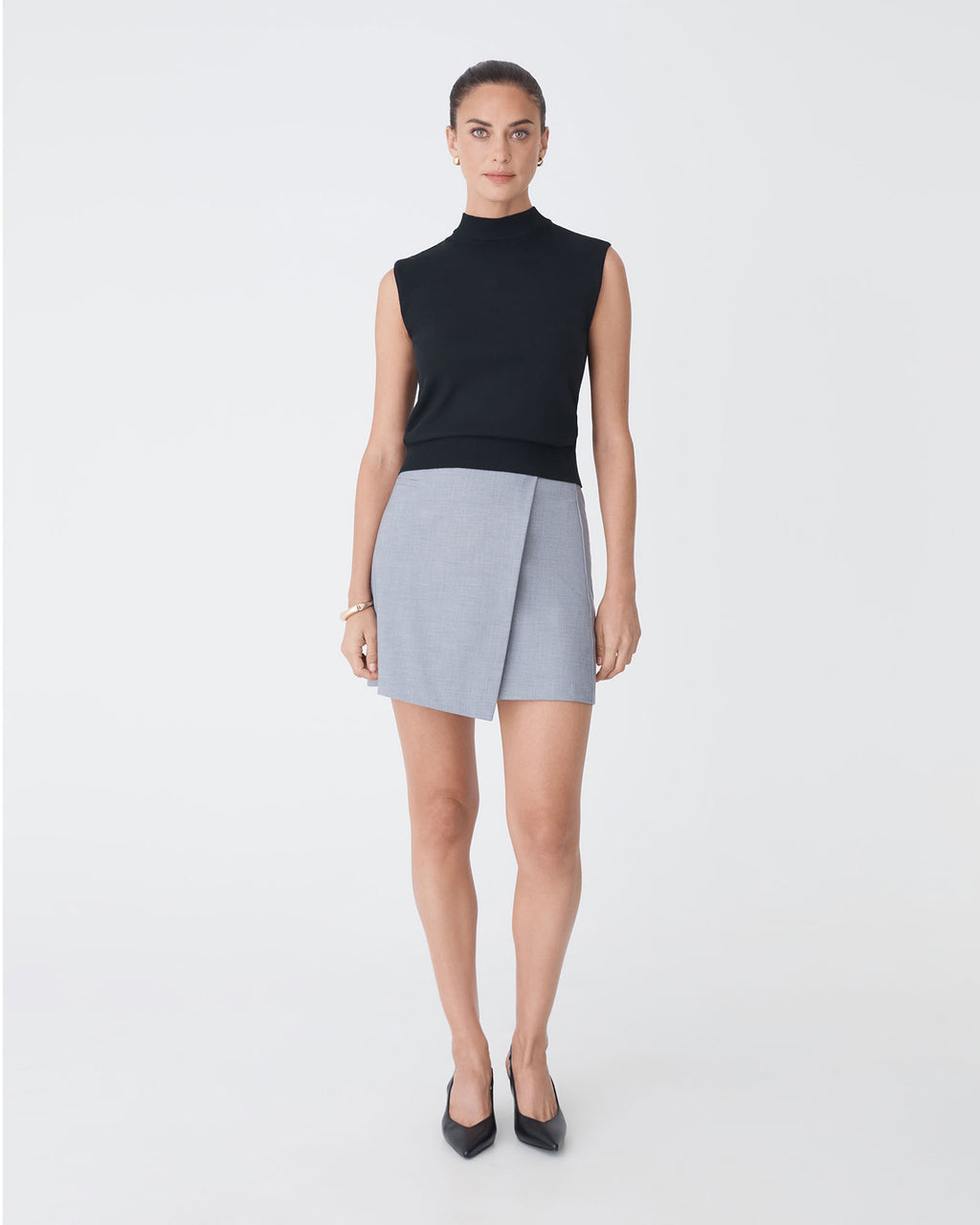 Dina Mock Neck Knit Top