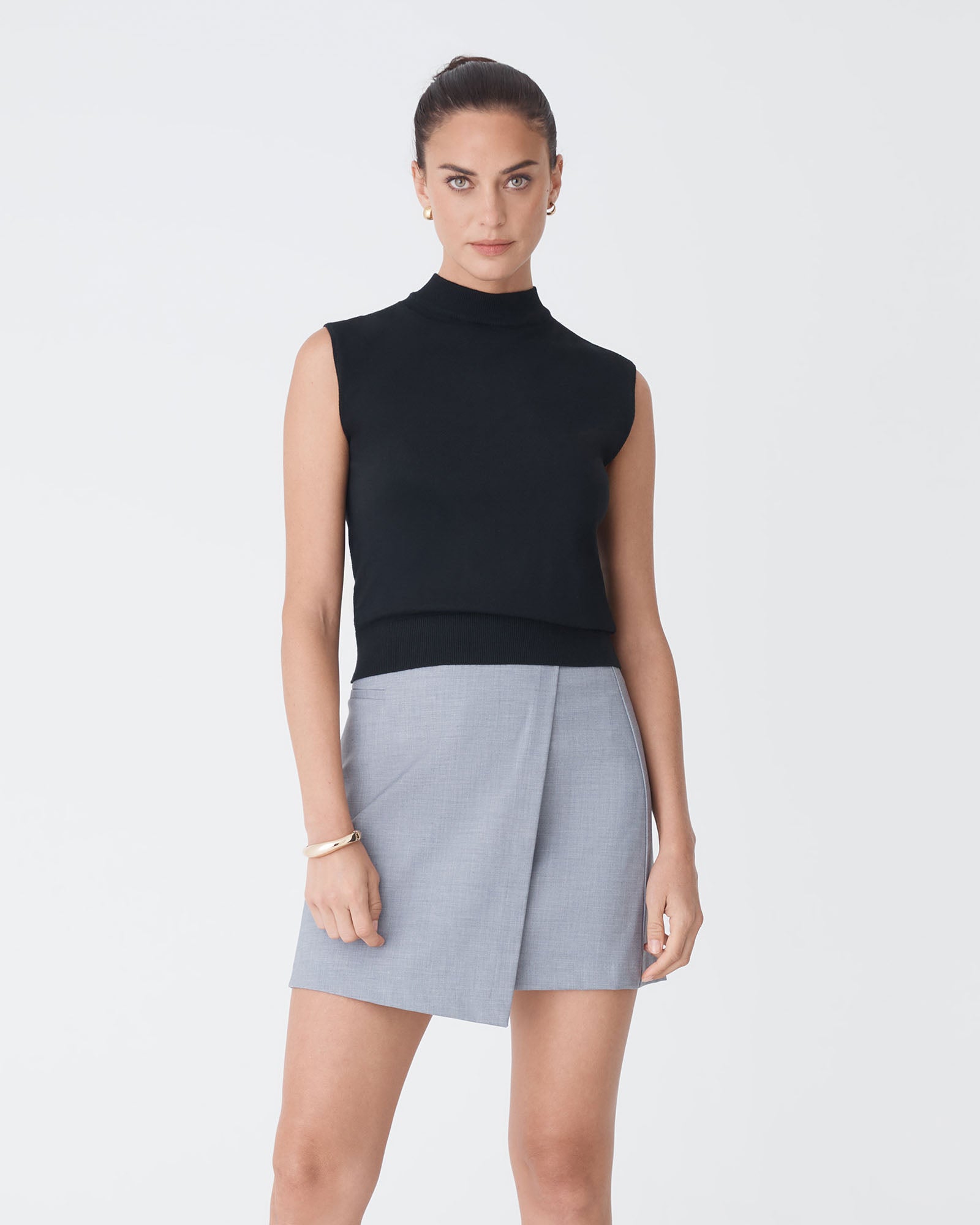 Dina Mock Neck Knit Top